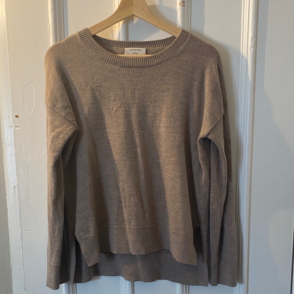 Babaton Taupe Knit Sweater